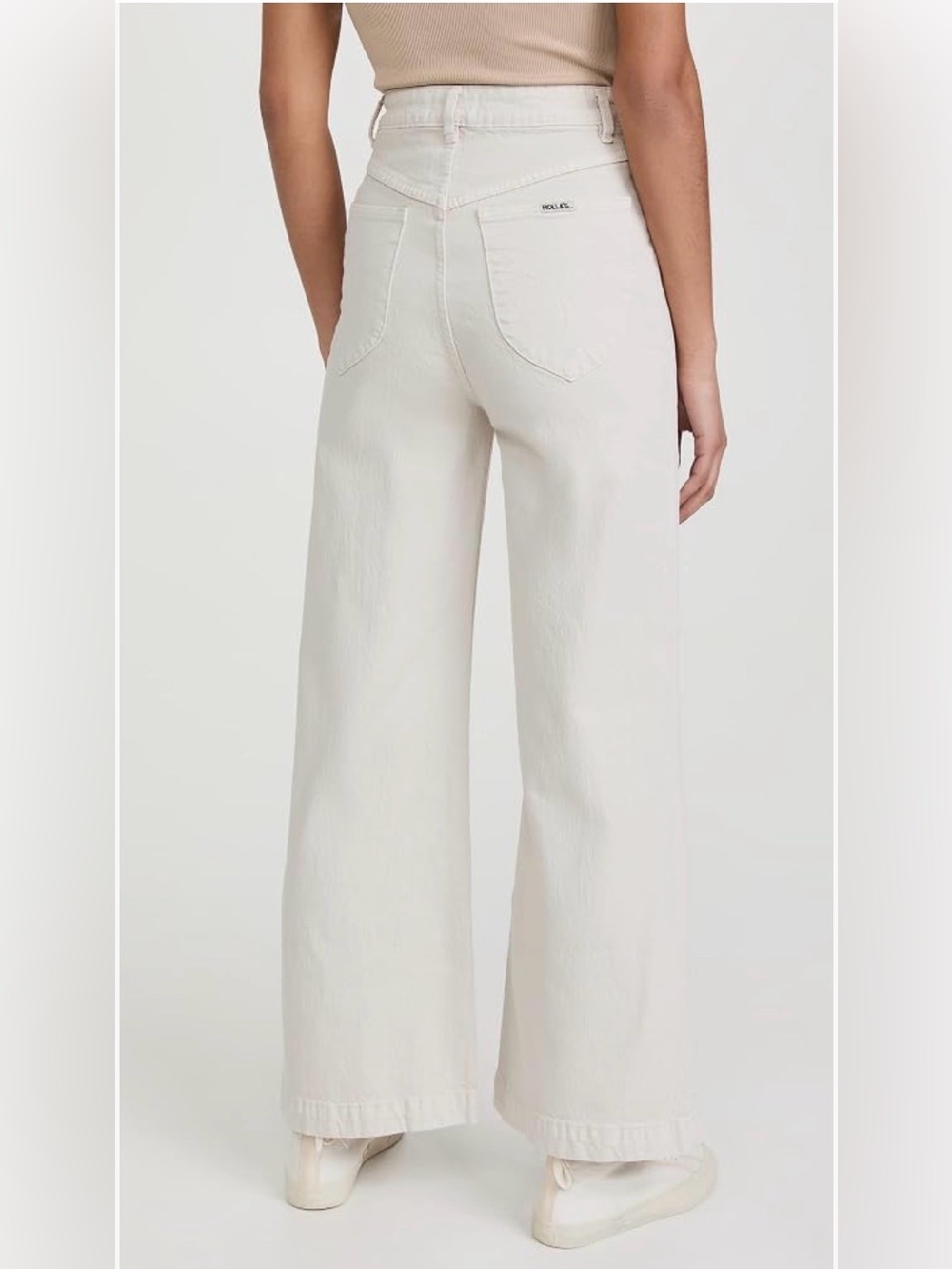 Rolla's Relaxed G’Day Mate Sailor Wide Leg White Jeans